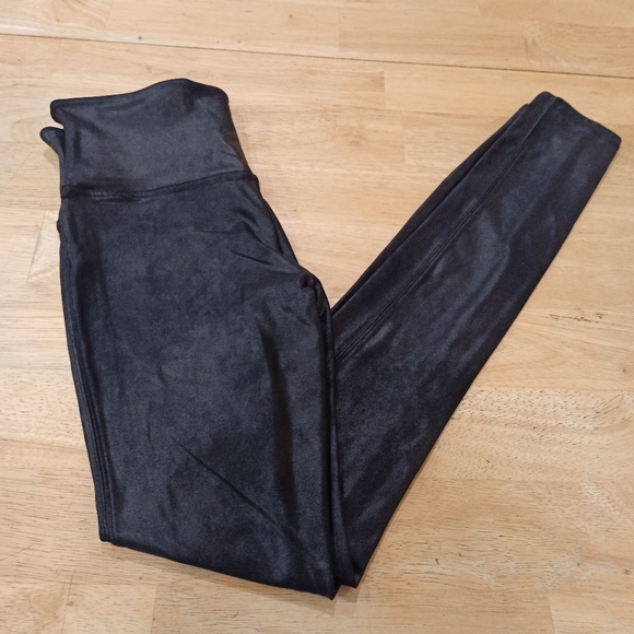SPANX Pants - SPANX Womens XS Faux Leather Leggings in Black Pull On Shapewear Stretchin